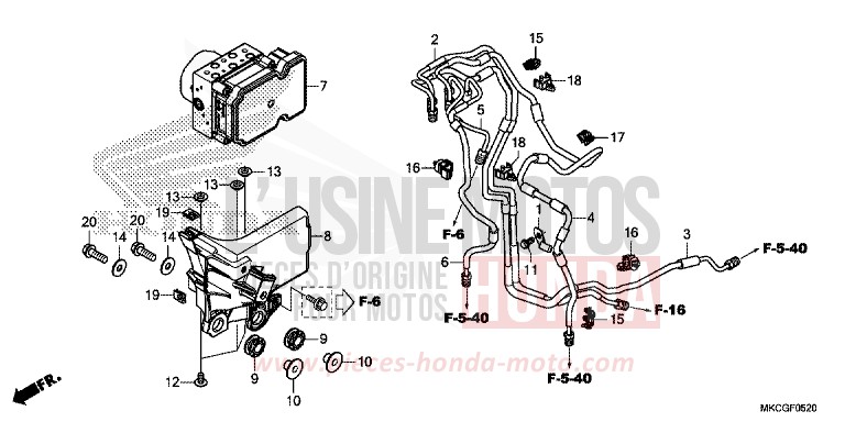 ABS MODULATOR for Gold Wing MAT BALLISTIC BLACK METALLIC (NHA86K) from 2020